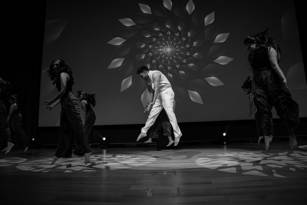 Solo dancer performing a themed routine at Dance Central Dubai